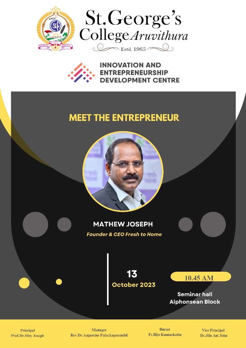 Meet the Entrepreneur: Mr. Mathew Joseph